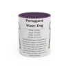 11oz Portuguese Water Dog Mug, Purple, front view