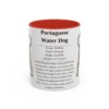 11oz Portuguese Water Dog Mug, Red, front view
