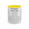 11oz Portuguese Water Dog Mug, Yellow, front view