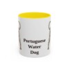 11oz Portuguese Water Dog Mug, Yellow, front view