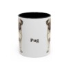11oz Pug Mug, Black, front view