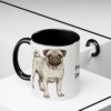 11oz Pug Dog Dad Mug, Black, lifestyle photo