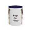 11oz Funny Pug Mug, Navy, front view