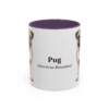 11oz Pug Latin Mug, Purple, front view
