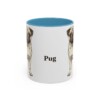 11oz Pug Mug, Light Blue, front view