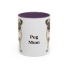 11oz Pug Dog Mom Mug, Purple, front view
