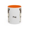 11oz Pug Mug, Orange, front view