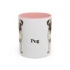 11oz Pug Mug, Pink, front view