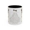 11oz Pug Mug, Black, front view