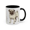 11oz Pug Mug, Black, right side view