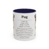 11oz Pug Mug, Navy, front view