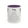 11oz Pug Mug, Purple, front view