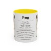 11oz Pug Mug, Yellow, front view