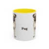 11oz Pug Mug, Yellow, front view