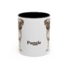 11oz Puggle Mug, Black, front view