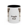 11oz Puggle Dog Dad Mug, Black, front view
