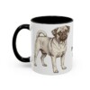 11oz Puggle Dog Dad Mug, Black, left side view
