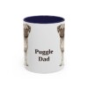 11oz Puggle Dog Dad Mug, Navy, front view