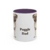 11oz Puggle Dog Dad Mug, Purple, front view