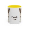 11oz Puggle Dog Dad Mug, Yellow, front view