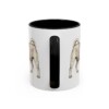 11oz Puggle Latin Mug, Black, back view