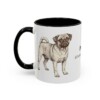 11oz Puggle Latin Mug, Black, left side view