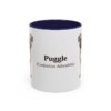 11oz Puggle Latin Mug, Navy, front view
