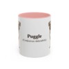 11oz Puggle Latin Mug, Pink, front view