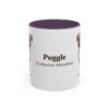 11oz Puggle Latin Mug, Purple, front view