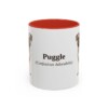 11oz Puggle Latin Mug, Red, front view