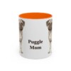 11oz Puggle Dog Mom Mug, Orange, front view