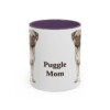 11oz Puggle Dog Mom Mug, Purple, front view