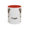 11oz Puggle Mug, Red, front view
