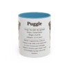 11oz Puggle Mug, Light Blue, front view