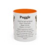11oz Puggle Mug, Orange, front view