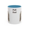 11oz Puli Dog Dad Mug, Light Blue, front view