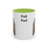 11oz Puli Dog Dad Mug, Light Green, front view