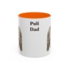 11oz Puli Dog Dad Mug, Orange, front view