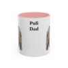 11oz Puli Dog Dad Mug, Pink, front view