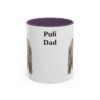 11oz Puli Dog Dad Mug, Purple, front view