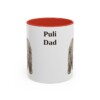 11oz Puli Dog Dad Mug, Red, front view