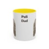 11oz Puli Dog Dad Mug, Yellow, front view