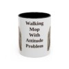 11oz Funny Puli Mug, Black, front view