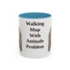 11oz Funny Puli Mug, Light Blue, front view