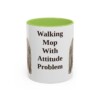 11oz Funny Puli Mug, Light Green, front view