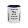 11oz Funny Puli Mug, Navy, front view