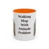 11oz Funny Puli Mug, Orange, front view