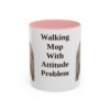 11oz Funny Puli Mug, Pink, front view