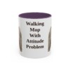 11oz Funny Puli Mug, Purple, front view