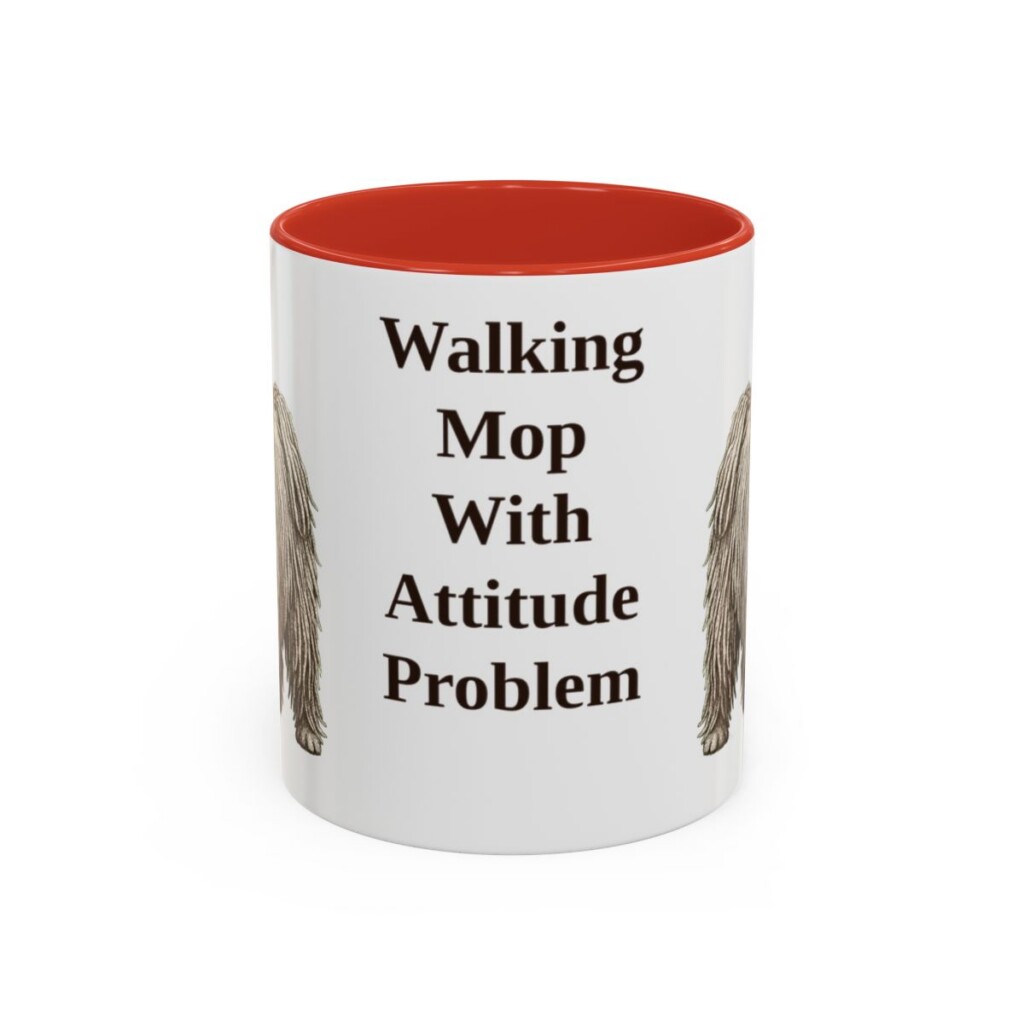 11oz Funny Puli Mug, Red, front view